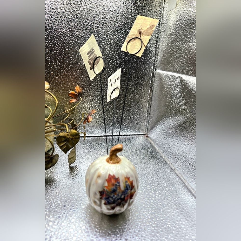 "5/$25" Pumpkin Salt Shaker Turned Ephemera/Photo Holder